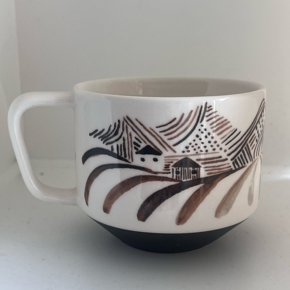 Starbucks Coffee Mug 2014 Artisan Series A Story of Farmers 12 oz 03/08 Brown